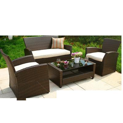 China Wholesale Outdoor Waterproof Corner Sofa Set Garden Sofas Swimming Outdoor Weather Furniture Rattan Lounge Wicker Sofa For Yard for sale