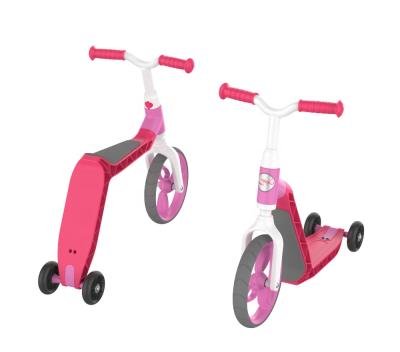 China New Child Design 2 In 1 Rotating 3 Wheel Kids Kick Scooter / Balance Bike Bicycle for sale