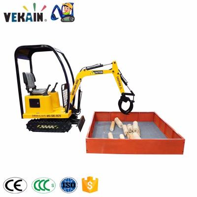 China New Children Playground Amusement Kid Model Mini Excavator For Sale Remote Control Kids Can Ride Fun Log Grab for sale