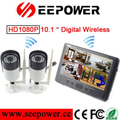 China 4 CH 4 Cam Quad Image HD DVR Security System Wireless For Indoor / Outdoor Use for sale