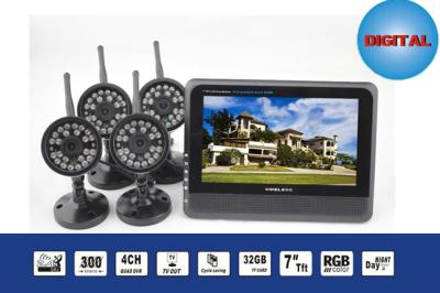 China 2.4GHz 7'' TFT LCD Wireless DVR Digital Security Camera System DC 5 V / 1000mA for sale