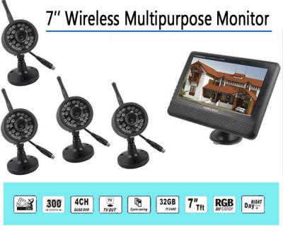 China Super 7 TFT LCD High Brightness Night Vision Support 4 Cameras Baby Monitor for sale