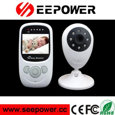 China Portable 2.4 inch Digital Wireless Baby Monitor with 7 pieces LED, Temperature Detection, Intercom for sale