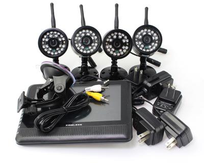 China 4 Channel Weatherproof Wireless CCTV 4 camera DVR security system for sale