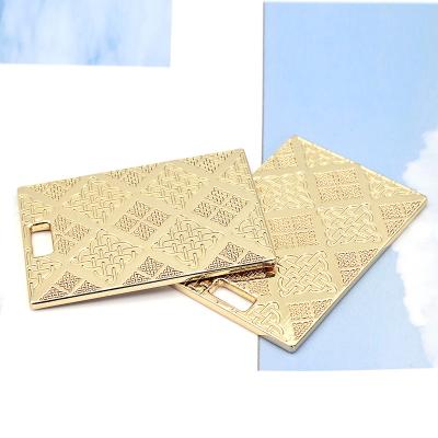 China Lady Bag / Handbag / Shoulder Bag / Purse 2022 Trends Of News Bag Accessories Plating Color Metal Bag Decoration Customized Rectangular Pendant for sale