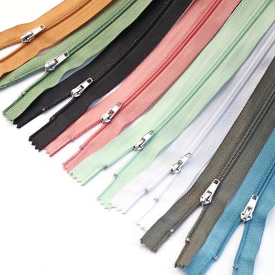 China New Trend Customized Zipper Exquisite High Quality Viable Finished 3# 5# Plugged Nylon Zipper For Woman Trousers Suit Pants Zipper for sale