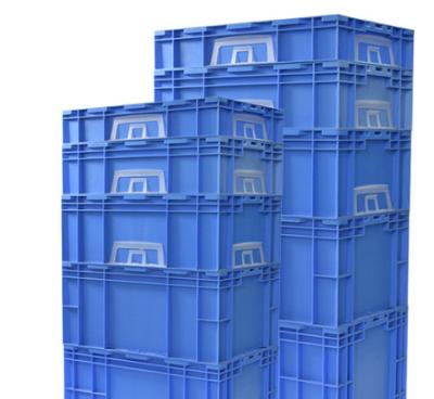 China Solid Box Injection Cheap Hdpe Recycle Moving Industrial Tool Stackable Plastic Logistics Boxes for sale