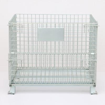 China Foldable Efficiently Produced Wire Mesh Storage Cage Storage Cage Shelve With Wheels for sale