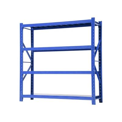 China Corrosion Protection Boltless Shelving Racking Systems Industrial Warehouse Storage Rack Shelf Heavy Duty for Metal Original Black Cover White Blue for sale