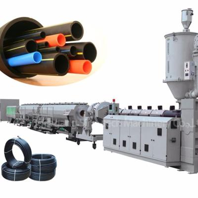 China PIPE PE plastic pipe making line, urban construction water supply pipe extruder for sale