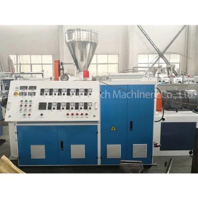 China Plastic Conical Twin Screw Pipe /Granule/Profile/Sheet/PVC PVC Pipe Profile Extruder (SJSZ55/113) for sale