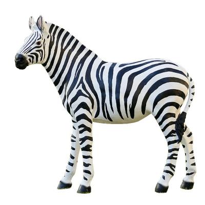 China Artificial Zebra Animal Decoration Sculpture Simulation FRP Landscape Display Outdoor Props for sale