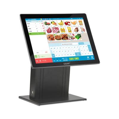 China Supermaket POS Terminal 15 Inch Capacitive Touch Screen Windows POS Single Screen POS System With I3 I5 CPU for sale