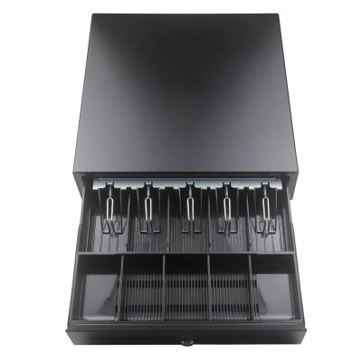 China RJ11/RJ12 POS Cash Drawer Metal Piggy Bank 405(W)*420(L)*100(H)mm Interface for sale