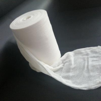 China Soft Breathable Durability White Jumbo Gauze Roll Gauze Roll For Wound Care 100yard for sale