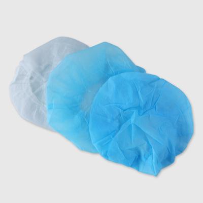 China Disposable Non Woven Bouffant Round Cap For Lab And Surgical Spa Shower Cap for sale