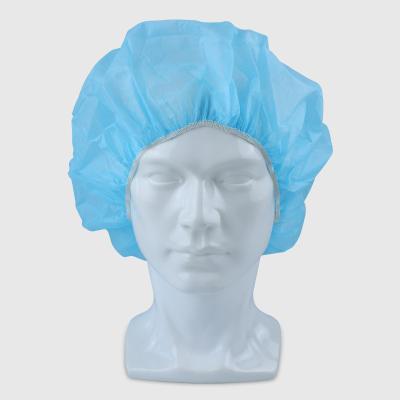 China Elastic Disposable Hair Cap Non Woven Surgical Bouffant Cap Clip Cap for sale