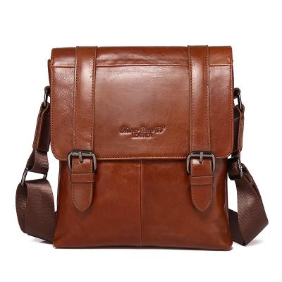 China Foreign trade custom hot orders fashion logo cowhide leather leather cross - body bag shoulder bag handbag briefcase for sale