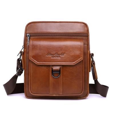 China Foreign trade custom hot orders fashion logo cowhide leather leather cross - body bag shoulder bag handbag briefcase for sale