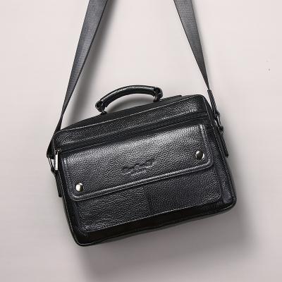 China Wholesale Custom Orders Hot Leather Cowhide Foreign Trade Fashion Logo Leather Cross - Body Bag Shoulder Bag Handbag Briefcase for sale