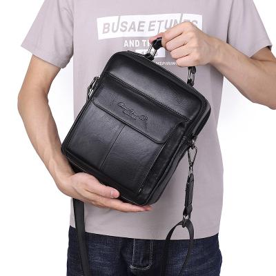 China Fashion Genuine Leather Men's Business Handbag Briefcase Cowhide Shoulder Bag Customized LOGO Men's Bags Wholesale for sale