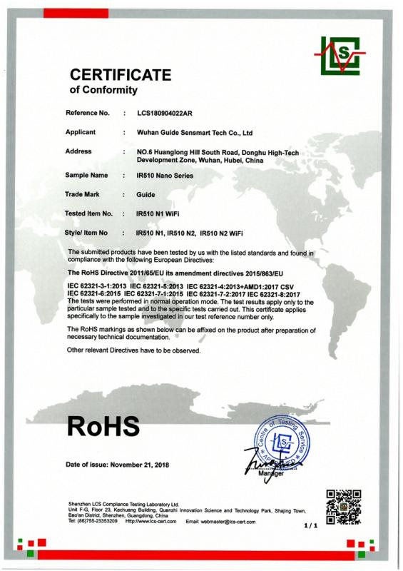 RoHS - Wuhan Guide Sensmart Tech Co., Ltd.