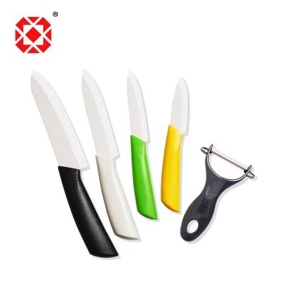 China Viable Popular Multicolor Kitchen Ceramic Knife Set With Peeler for sale