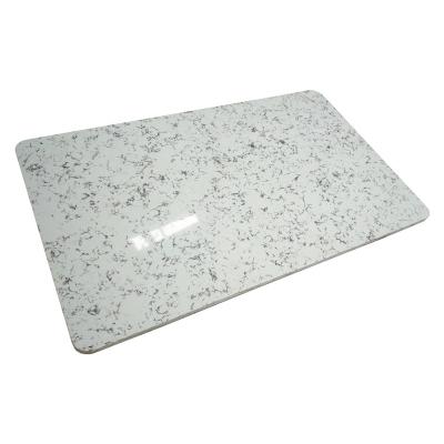 China Building Apartment Ice Cream Restaurant Table White Artificial Marble Stone Top for sale