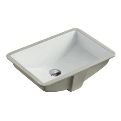 China Modern White Color Square Ceramic Sink Bath for sale