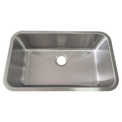 China 8046B* Rectangular Deep Single Bowl Kitchen Faucet Undermount Drainer Stainless Steel SRS Carton Stone Box Without Stone Box 744*400 800*458*228mm for sale