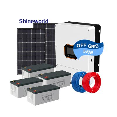 China Home Shineworld A Grade Solar System 5KW Price 10 KW Poly 5000W Solar Panels for Home Electricity for sale