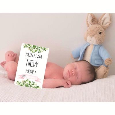 China Pafu Baby Shower Gift Skill Card Growth Keepsake Card Decor Newborn Photography Prop Birthday Card Decor Photography Prop For Baby for sale