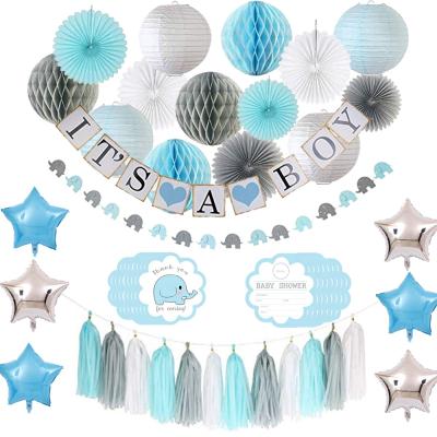 China Latex Baby Shower Decoration Supplies Elephant Baby Shower Kit For Boy for sale