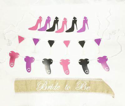 China Hen Party Bride To Be Banners Bachelorette Party Banners Decorations for sale