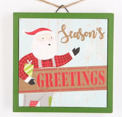 China Christmas Day Decoration Wooden Pafu Merry Christmas Signs Ornaments and Hanging Board for Table, Wall, Christmas Tree Decorations for sale