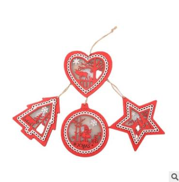 China Wooden Box LED Christmas Decorations Deer Star Christmas Tree Hanging Lights, Home Decor Christmas Tree Wall Bedroom Wedding Party Holiday for sale