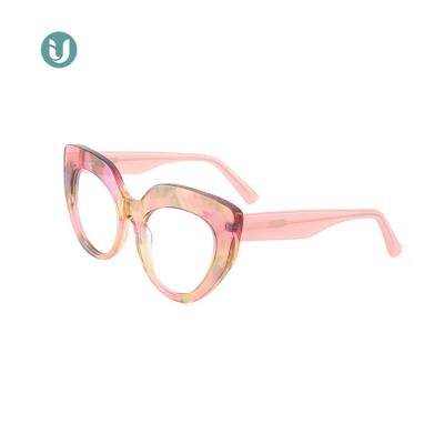 China Low Price IU-39033 Prescription Cat Eye Acetate Optical Frames For Glasses for sale