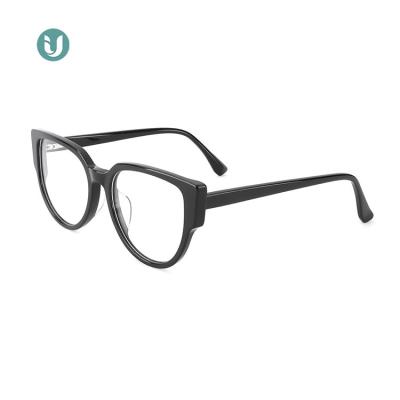 China IU-15077 Prescription Factory Eyeglasses Glasses Flexible Acetate Frames Optical for sale