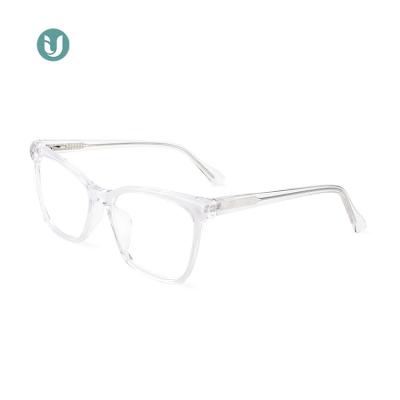 China New IU-15076 Prescription Designer Thick Retro Acetate Glass Eyeglasses Frame for sale