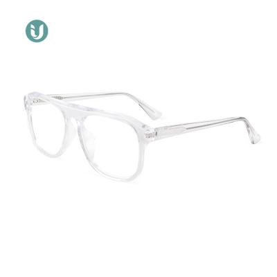 China Custom Prescription Acetate Men IU-15071 Logo Print Optical Eyeglasses Frames for sale