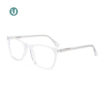 China Latest IU-21112 Prescription Acetate Transparent Eye Glasses Frame For Men for sale