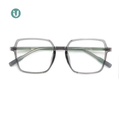 China 26063 Luxury Unisex Transparent Square Prescription Glasses Frames For Men for sale