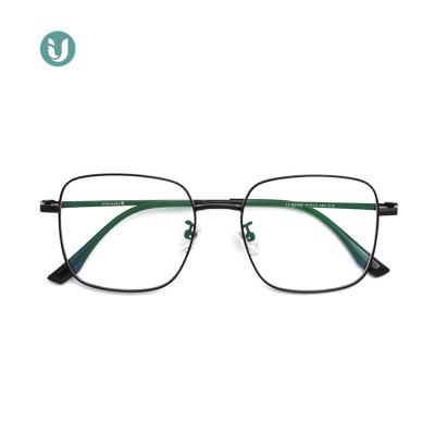 China Of 83390 high-grade metal optical frame reading glass, ultra-light fashion glass elegant square frames for sale