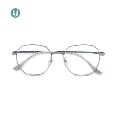 China High Quality Glass Metal Prescription 83395 Polygon Eyeglass Optical Frame for sale