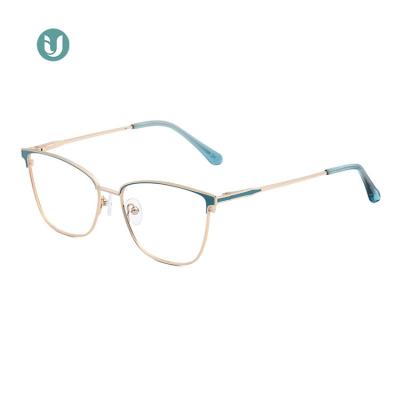 China For Reading Glass Spring Hinge Designer Trending Eyewear Fashion Optical Monocle IU-21018 Glasses Frames Glasses Manufacturer for sale