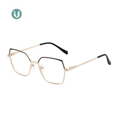 China For Reading Glass Spring Hinge Alloy China IU-21013 Shape Glass Spectacle Monocle Frame Oversized Optical Eyewear Ready To Ship for sale