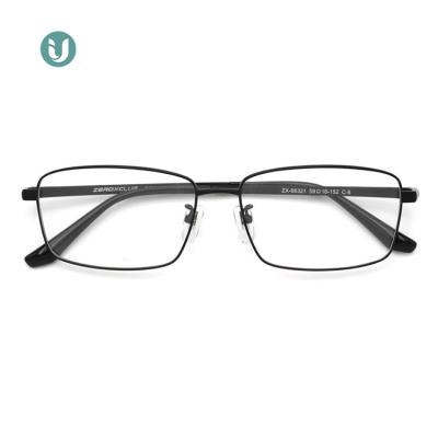 China Prescription 66321 2022 rectangle titanium eyeglass frames for men for sale