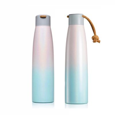 China Sustainable Printed Stainless Steel Vacuum Insulated Double Walled Water Bottle Cola Shape for sale