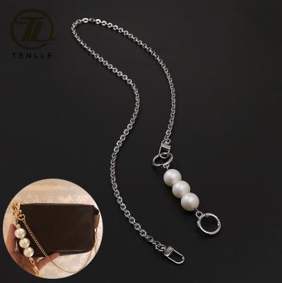 China Environmental Friendly Mini Bag Purse Short Chain Strap With Pearl Charms 120cm Bag Shoulder Chain For Bag for sale