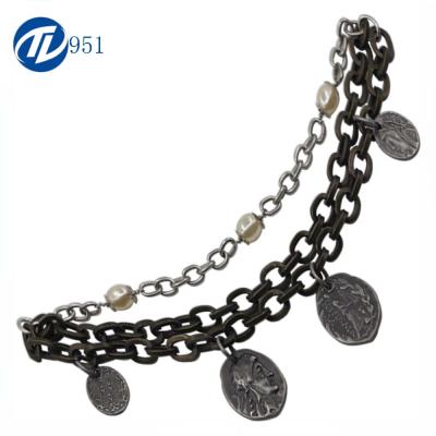 China Good chains design shoe decoration metal material for ladies sandal accessories for sale